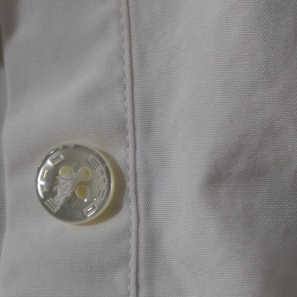 Etro Embroidered Beaded Blouse Floral Cotton Button Up Size 48 Made In Italy - Picture 10 of 12